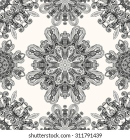 Vector abstract illustration for your design. Seamless pattern. Mandala