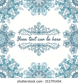 Vector abstract illustration for your design. Seamless pattern. Mandala, card, frame
