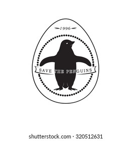 Vector abstract illustration for your design. Save the penguins