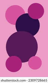 Vector abstract illustrations and pattern background texture design, bright poster, purple sircle.