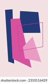 Vector abstract illustrations and pattern background texture design, bright poster, blue stripes and rectangle.