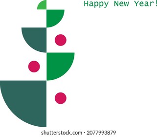 vector abstract image of christmas tree with text and place for congratulations