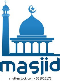Vector abstract image of the form of the mosque as a symbol or icon of religious activities