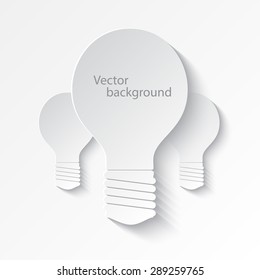 The vector abstract image of light bulbs with the ability to place text on them.