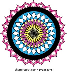 Vector abstract image of a Lotus Flower