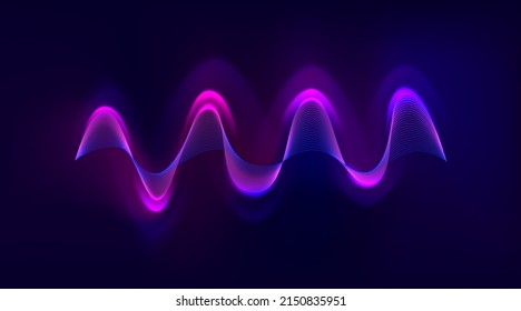Vector abstract image. Musical moving wave.