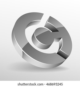 Vector abstract industry business metal logo design concept