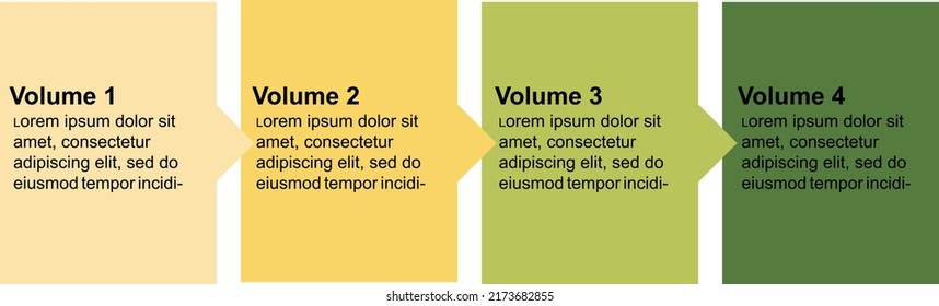 Vector abstract, info graphic elements. Business info graphics, 4 Volume Chart