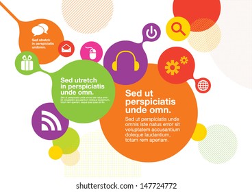 Vector of abstract info graphics and background