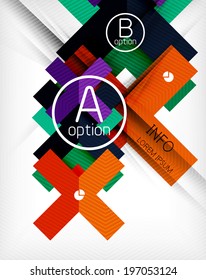 Fondo de infografía abstracta vectorial - diseño de opción de negocio