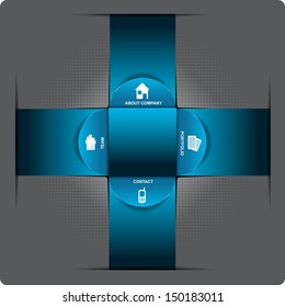 Fondo de infografía abstracto vectorial con iconos y una descripción para la empresa