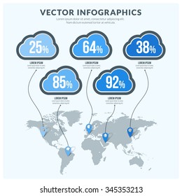 Vector Abstract Infographic Design Element. Flat Style Vector Illustration For Data Visualisation Or Presentation