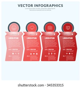 Vector Abstract Infographic Design Element. Flat Style Vector Illustration for Data Visualisation or Presentation