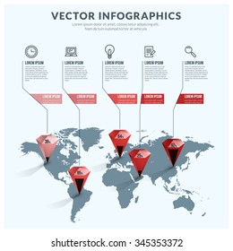 Vector Abstract Infographic Design Element. Flat Style Vector Illustration For Data Visualisation Or Presentation