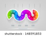 Vector abstract infographic design template. lights, shadows, color shapes etc. layered separately in vector file.