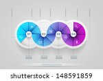 Vector abstract infographic design template. lights, shadows, color shapes etc. layered separately in vector file.