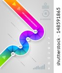 Vector abstract infographic design template. lights, shadows, color shapes etc. layered separately in vector file.