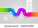 Vector abstract infographic design template. lights, shadows, color shapes etc. layered separately in vector file.