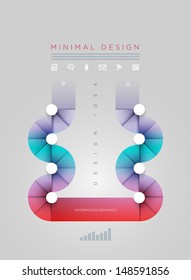 Vector abstract infographic design template. lights, shadows, color shapes etc. layered separately in vector file.