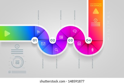 Vector abstract infographic design template. lights, shadows, color shapes etc. layered separately in vector file.