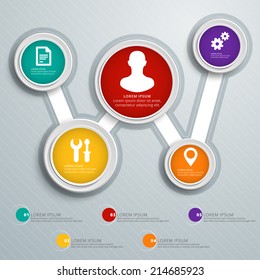 Vector abstract infographic design. Workflow layout template