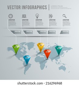 Vector abstract infographic design. Workflow layout template