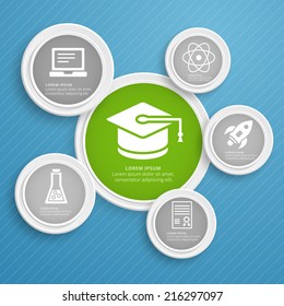 Vector abstract infographic design. Workflow layout template