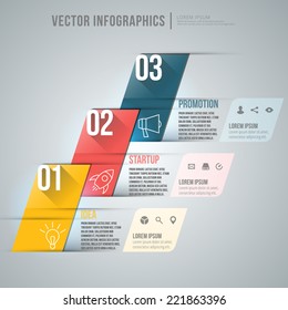 Vector abstract infographic design. Workflow layout template