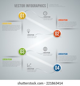 Vector abstract infographic design. Workflow layout template