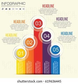 Vector abstract infographic design. Workflow layout template