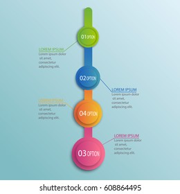 Vector abstract infographic elements for workflow presentations, banners, diagrams, number options, and web design. Vector illustration.