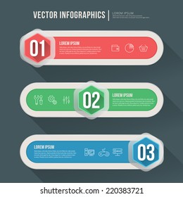 Vector abstract infographic flat design. Workflow layout template