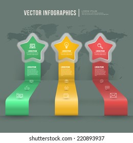 Vector abstract infographic flat design. Workflow layout template