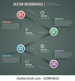 Vector abstract infographic flat design. Workflow layout template