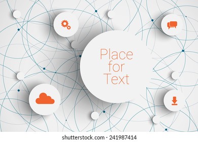 Vector abstract  infographic network template with place for your content