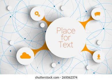 Vector abstract  infographic network template with place for your content