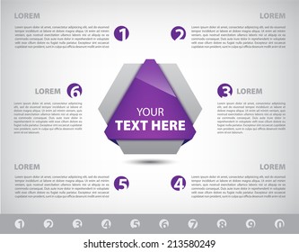vector abstract infographic set with numbers