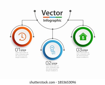 Plantilla de infografía abstracta vectorial para empresas. Estrategia por etapas. Pasos de desarrollo, trabajo en equipo. Concepto de negocio ilustrado en 3 etapas, partes, pasos. Pasos 10