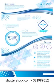 vector abstract infographic template health care innovation concept