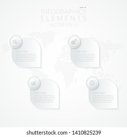 Vector abstract infographics design number options template. EPS 10.