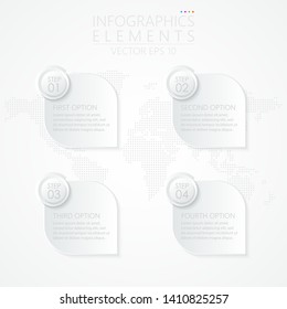 Vector abstract infographics design number options template. EPS 10.