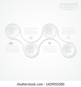 Vector abstract infographics design number options template. Vector Illustration EPS 10.