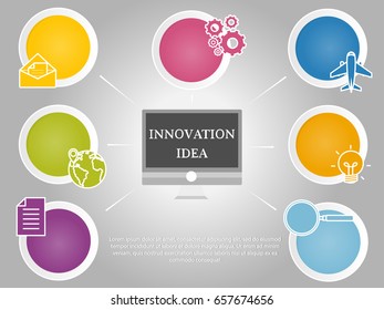 Vector abstract infographics innovation ideas mockup