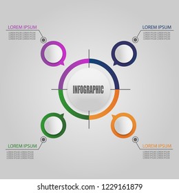 Vector  abstract infographics template ,Business ,4 options  