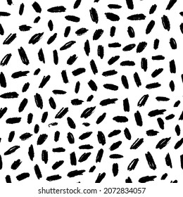 Vector abstract ink simple geometric seamless pattern. Grunge texture. Paper cover, cloth, textile, fabric print.