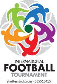 Vector abstract, International football tournament as symbol or logo