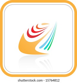 Vector abstract internet icon. Color set. Simply change. Other abstract icons you can see in my portfolio.
