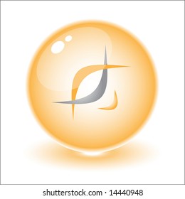 Vector abstract internet icon. Orange set. Simply change. Other abstract icons you can see in my portfolio.