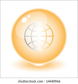 Vector abstract internet icon. Orange set. Simply change. Other abstract icons you can see in my portfolio.