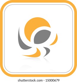 Vector abstract internet icon. Orange set. Simply change. Other abstract icons you can see in my portfolio.